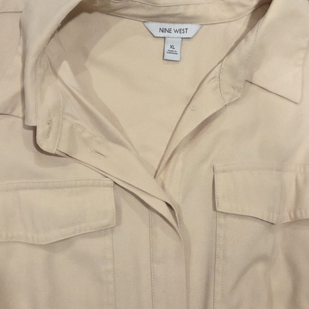 Nine West Beige Jumpsuit with Belt - Picture 3 of 4